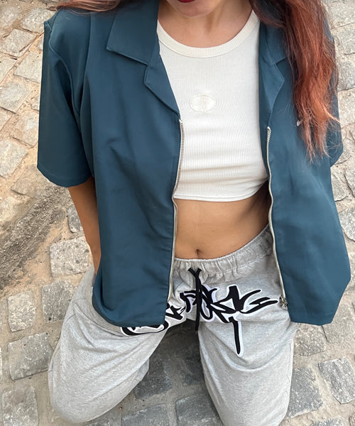Romanticising ‘25 Multiway Shirt - Jade Blue