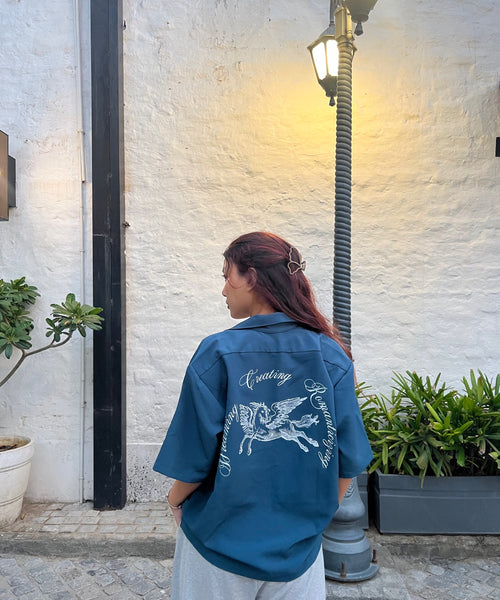 Romanticising ‘25 Multiway Shirt - Jade Blue