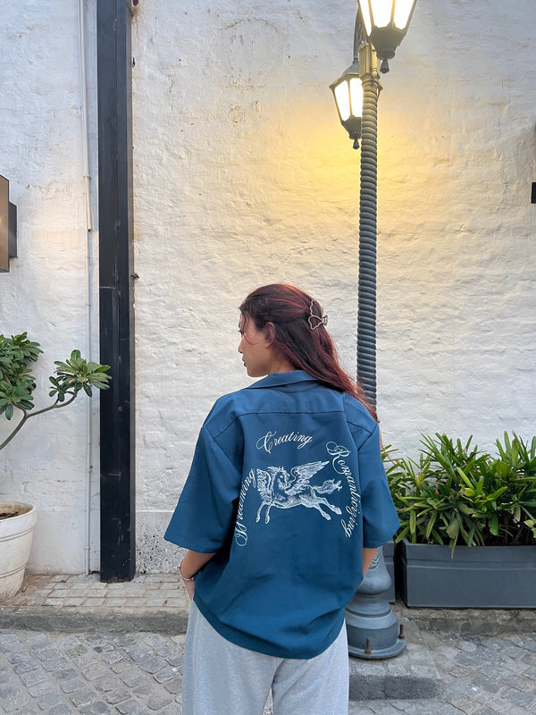 Romanticising ‘25 Multiway Shirt - Jade Blue