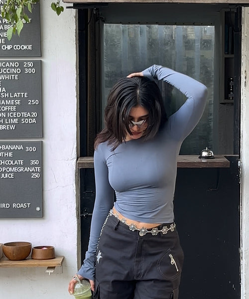 Basic Baddie tee - Cool grey