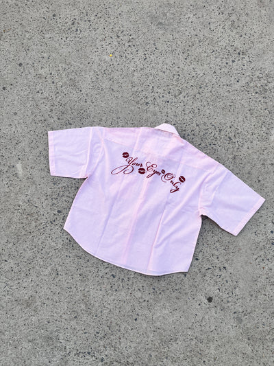 "Yours" Boxy Fit Striped Shirt - Peaches n' cream