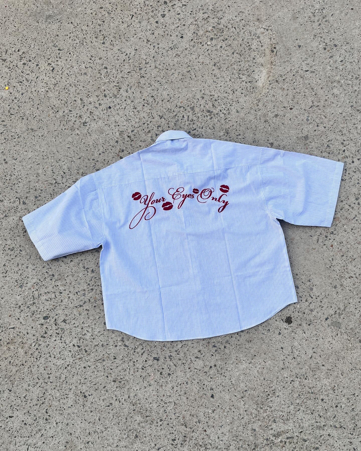 "Yours" Boxy Fit Striped Shirt - Cloudy Blue