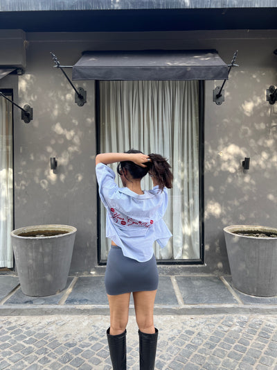 Basic Baddie skirt - Cool grey
