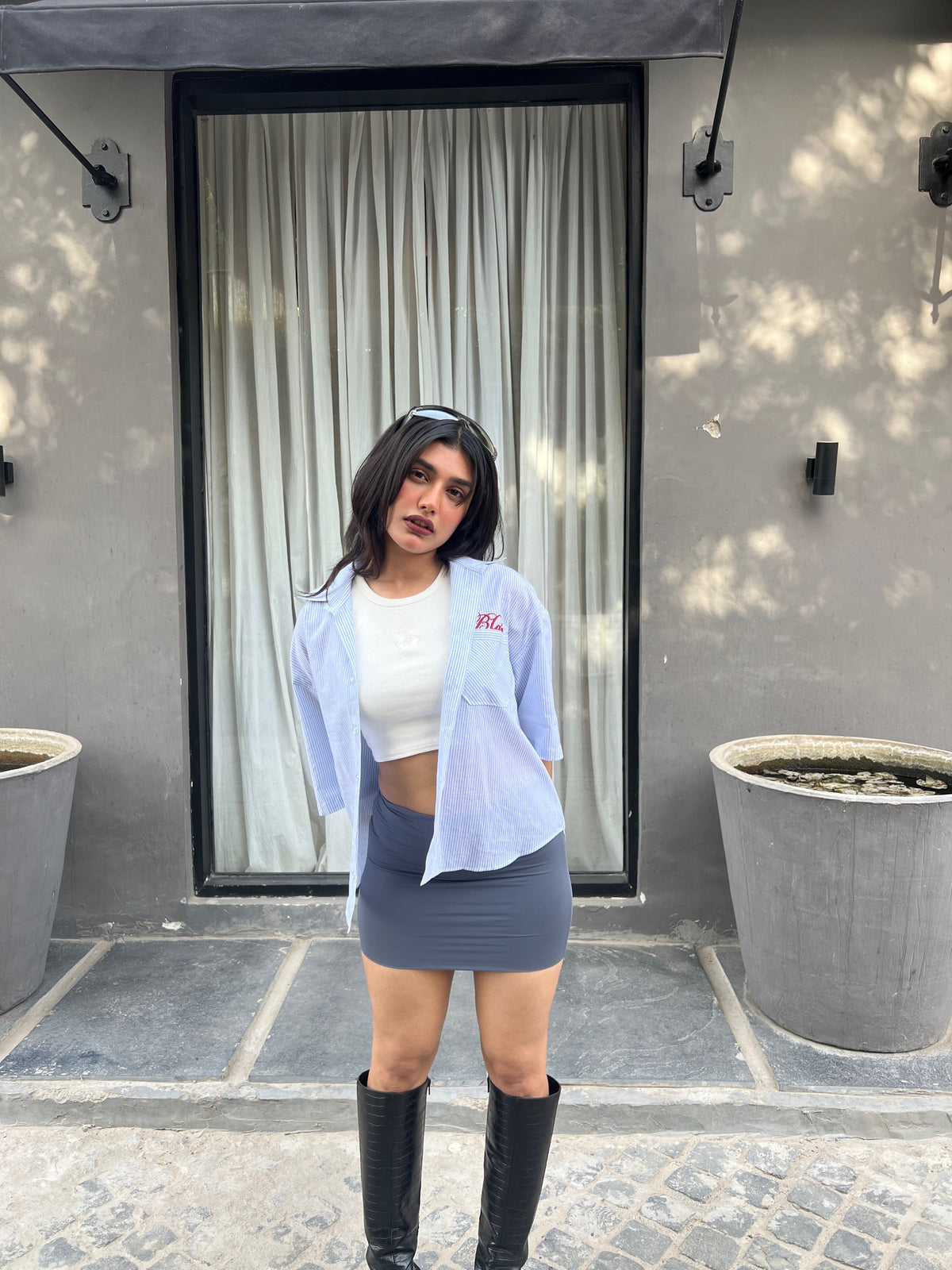 Basic Baddie skirt - Cool grey