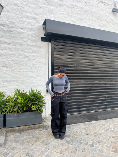 Black Chrome Cargo pants