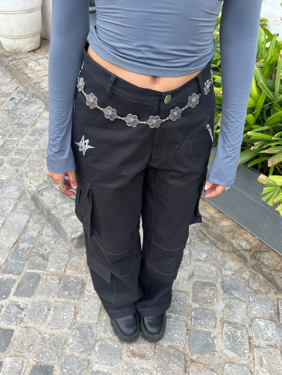 Black Chrome Cargo pants