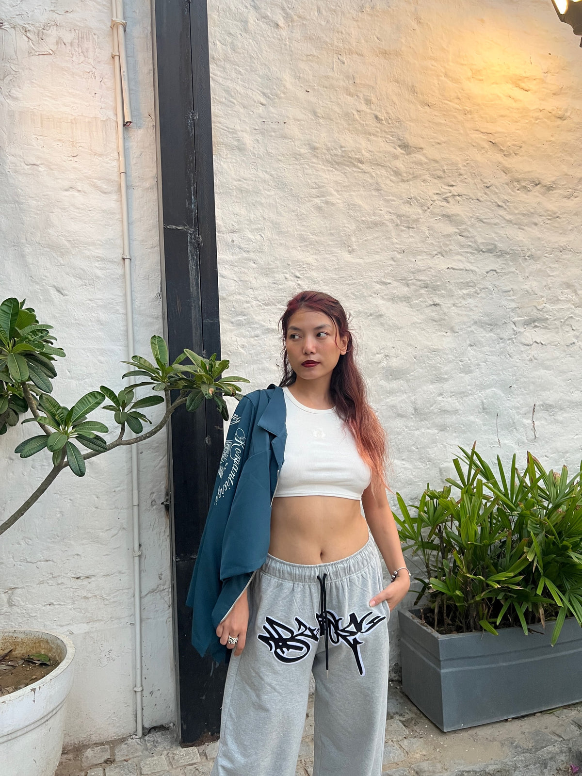 Graffiti Sweatpants - Melange Grey