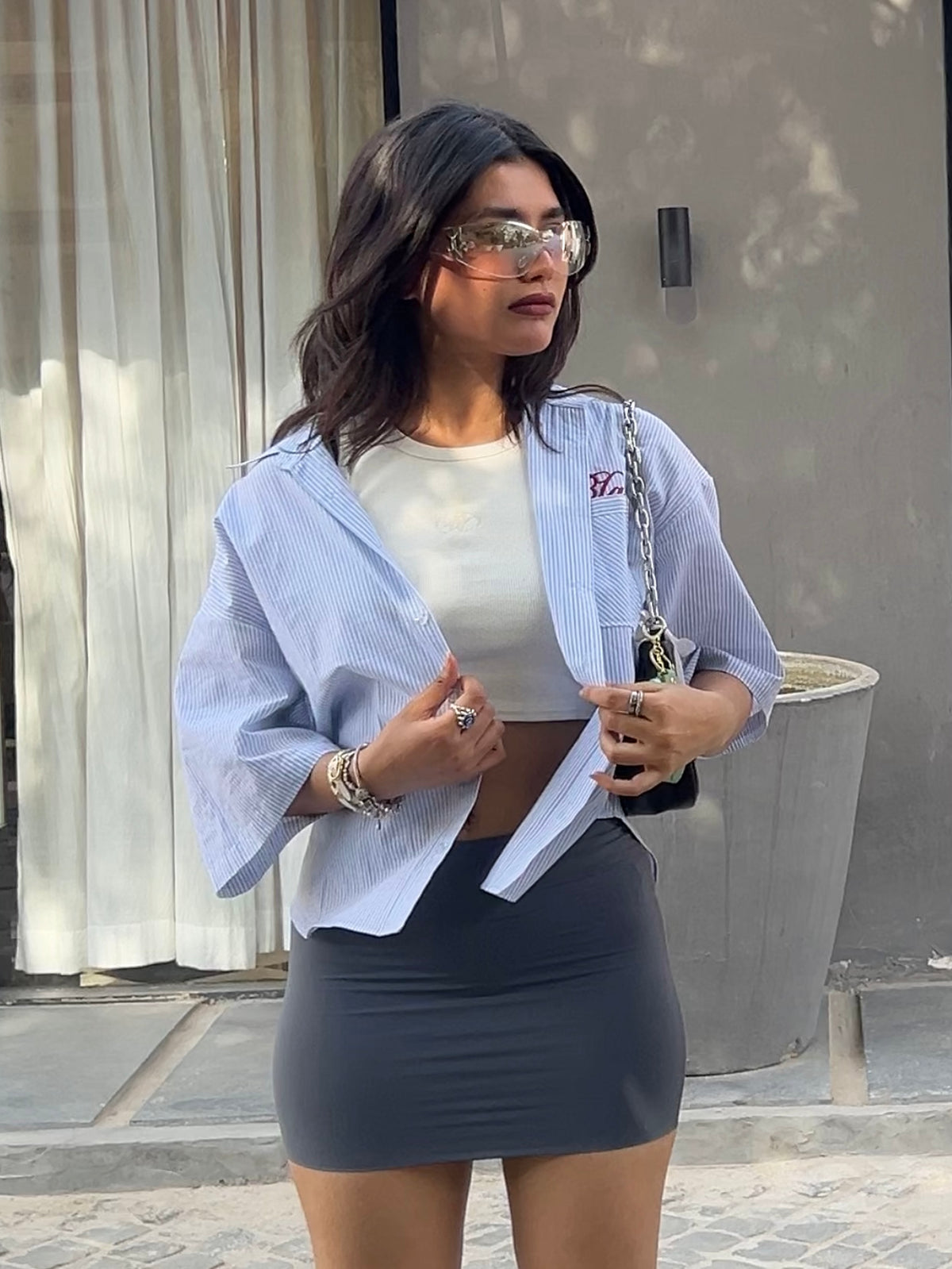 Basic Baddie skirt - Cool grey
