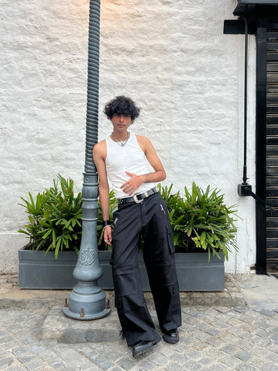 Black Chrome Cargo pants